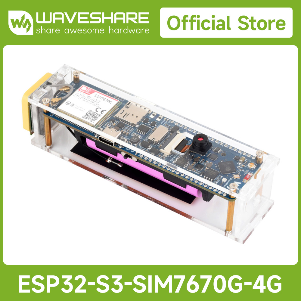 Lolin S3 - Waveshare ESP32-S3 SIM7670G 4G-ontwikkelbord, LTE Cat-1/WiFi/Bluetooth/GNSS-positionering,
