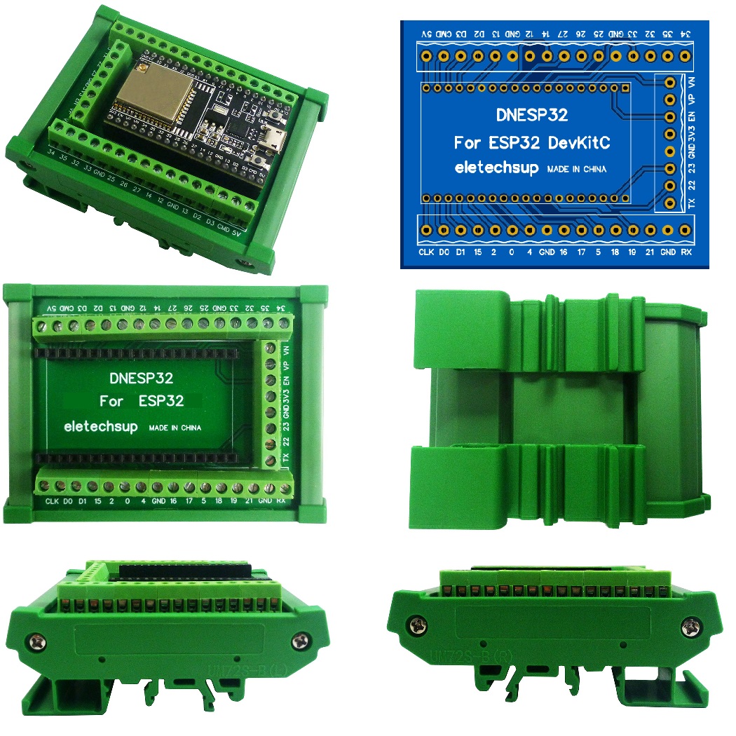 Devkitc - ESP32 DIN-railmontage schroefklemmenblokadapter voor ESP32S ESP