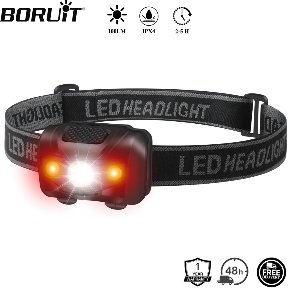 Lolin D32 - BORUiT 3W Mini LED-koplamp 4-modus rood