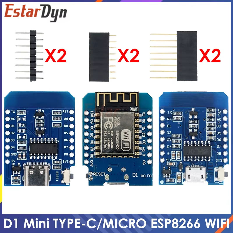 D1 Mini TYPE-C/MICRO ESP8266 E - Nodemcuv2 recensie en prijs