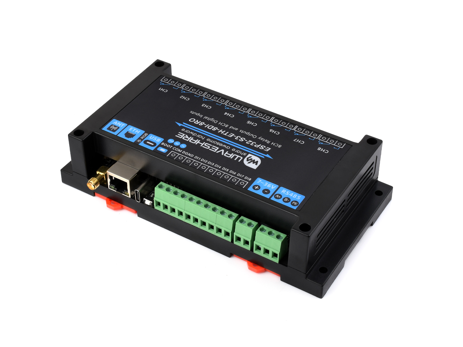 Waveshare industriële 8-kanaal - Waveshare Esp32 recensie en prijs