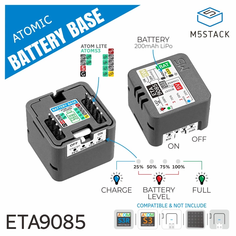 M5Stack Atomic Battery Base Op - M5Stack Core2 recensie en prijs
