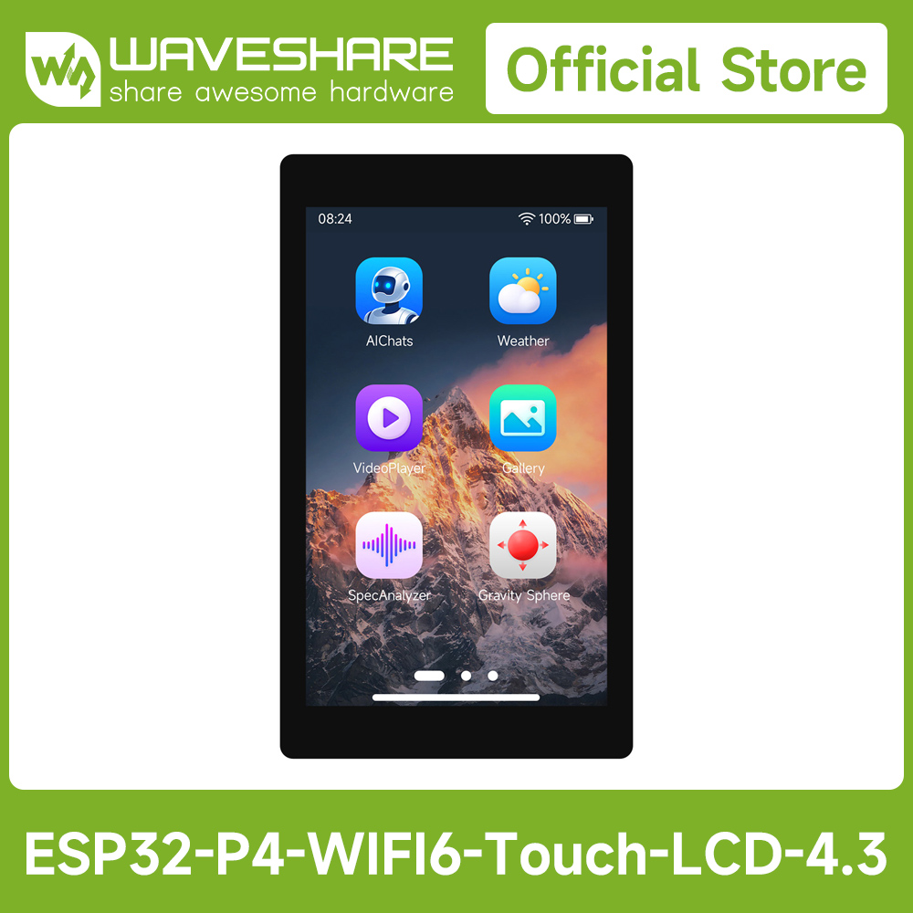 Waveshare ESP32-P4-WIFI6 4,3-i - Waveshare Esp32 recensie en prijs
