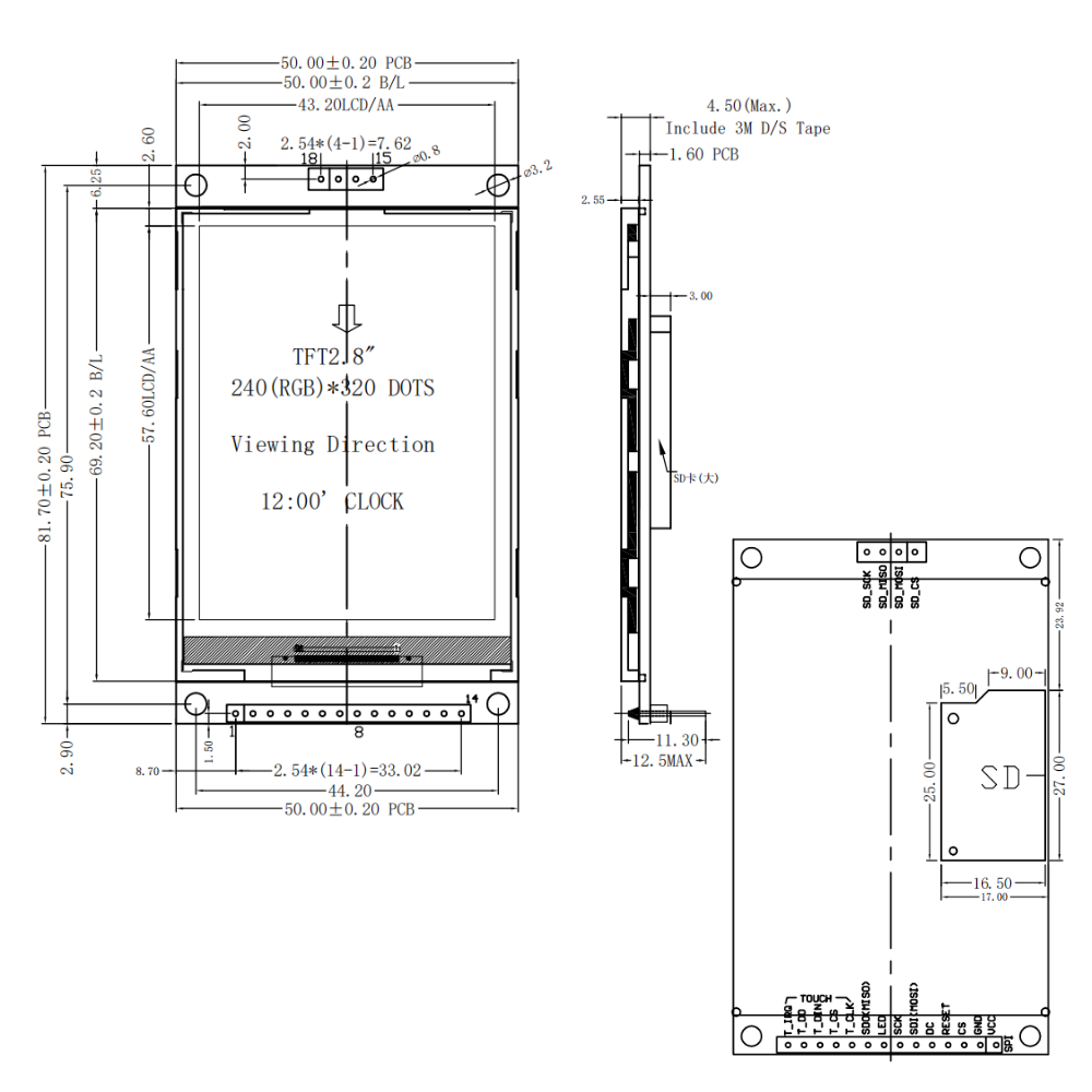 2,8 inch TFT LCD-displaymodule - Esp32 S3 Devkitc 1 recensie en prijs